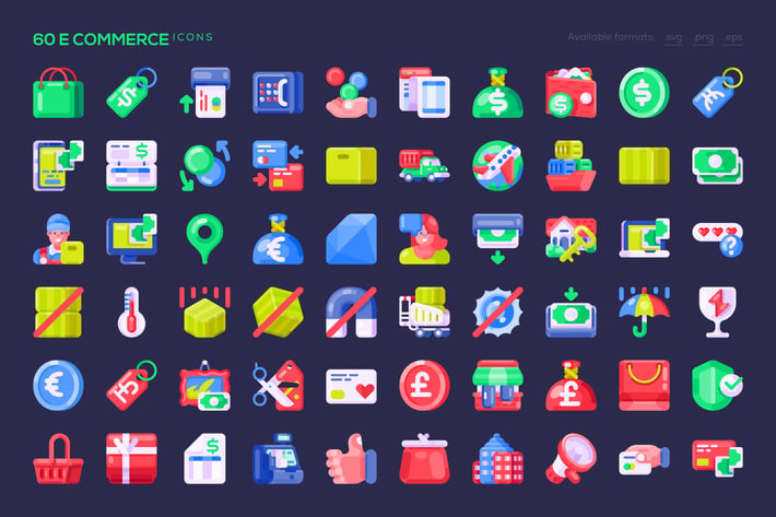 60 E Commerce Icons