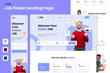 DJob - Job Finder Website Homepage
