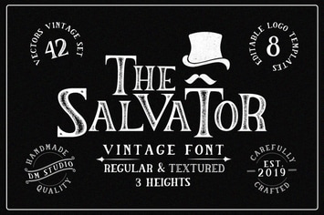 The Salvator - Vintage Font Package
