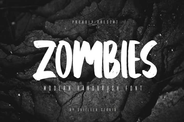 Zombies - Modern Handbrush Font