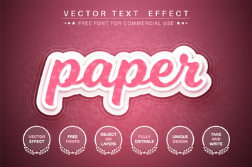 Love origami - editable text effect,  font style