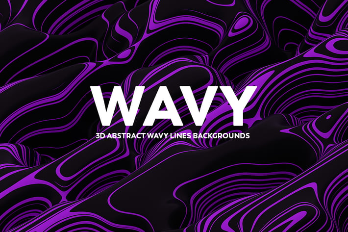 3D Abstract Wavy Lines Backgrounds