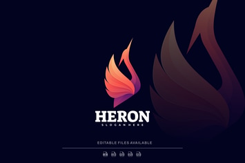 Heron Gradient Colorful Logo