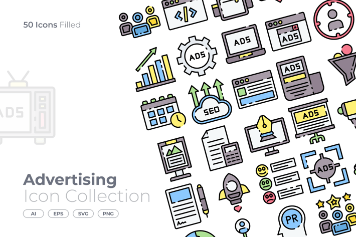 Advertising Filled Icon
