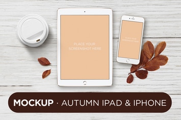 White iPad Mockups Fall