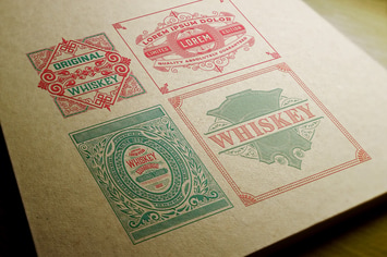 Set of 4 vintage labels  ready for packing