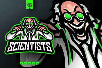 The Scientist Mascot Logo Template