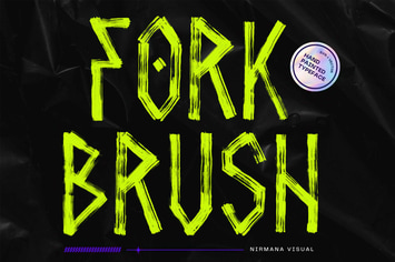Fork Brush SVG - Logo Font