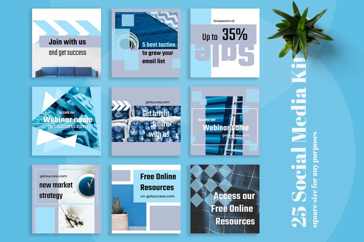 Blue Passion Social Media Kit