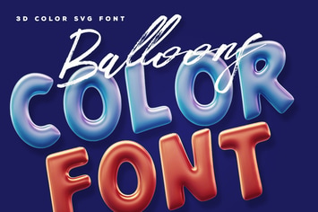 Balloons Color Font