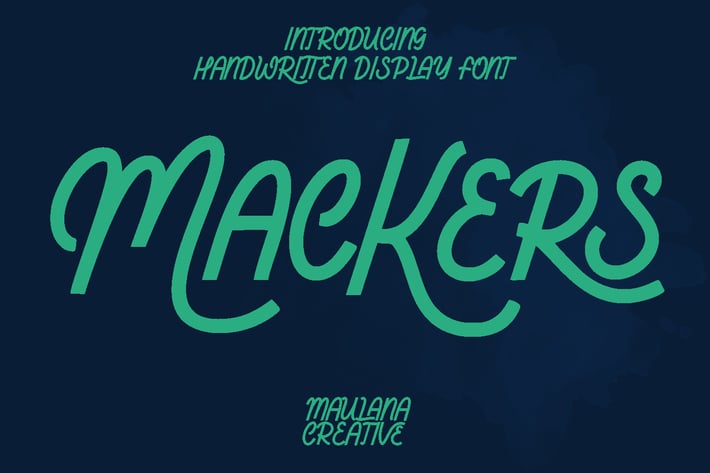 Mackers Handwritten Display Font