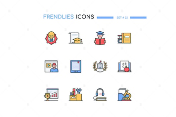 Online Education - Modern Line Design Style Icons 