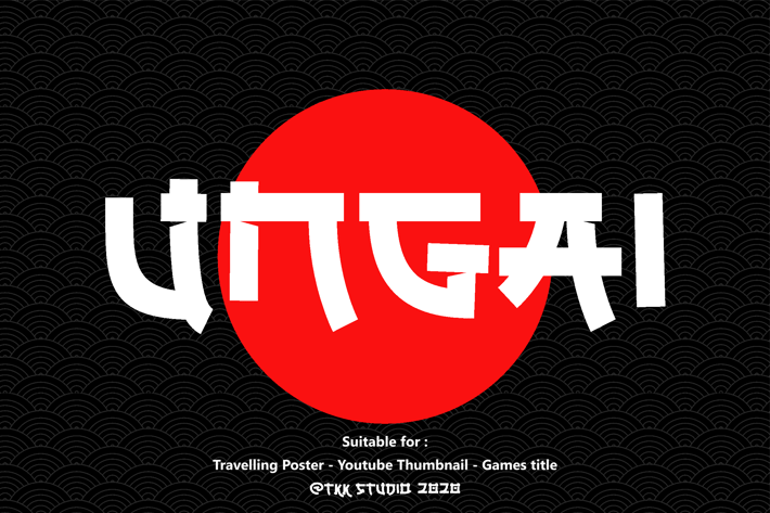 UNGAI - faux japanese font