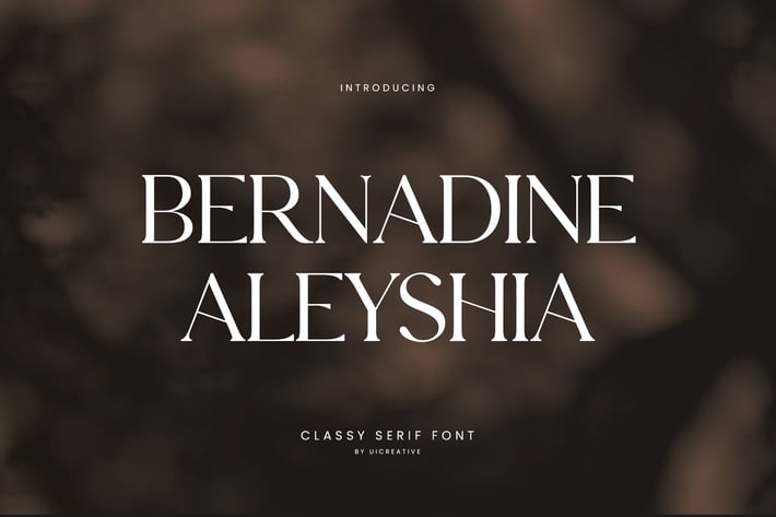 Bernadine Aleyshia Classic Serif Font
