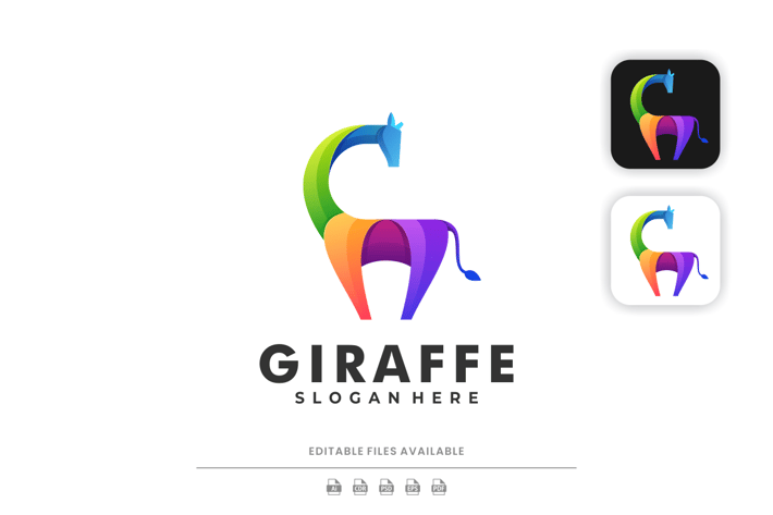 Giraffe Colorful Logo