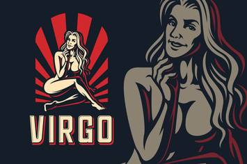 Virgo Zodiac Sign Logo Template