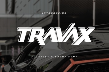 Travax - Futuristic Display Font