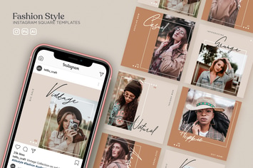 Fashion Style Instagram Square Templates