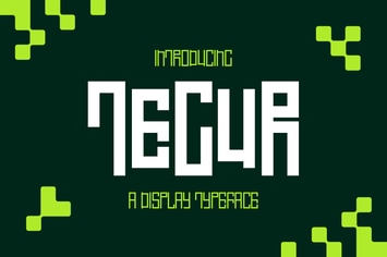 Tegur Futuristic Display Typeface - ZD