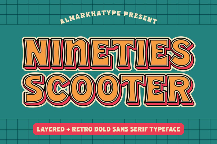90’s Scooter - Retro Display Font