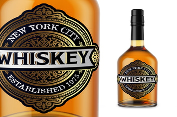 Vintage Whiskey Label Packaging Layout 