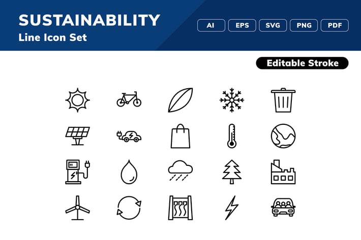 Sustainability Icon Set