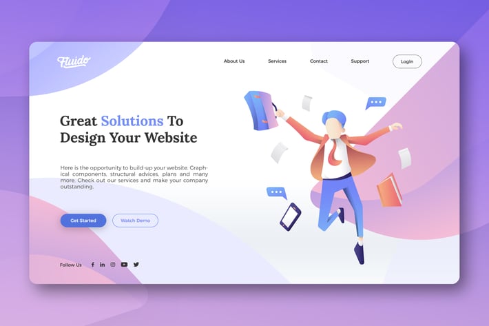 Corporate Hero Header Template
