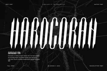 Hardcoran - Artdeco & Blackletter Font