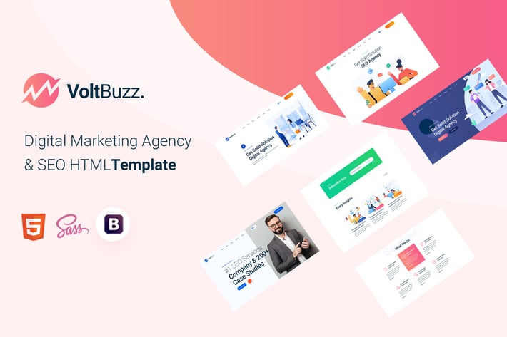  VoltBuzz - Digital Marketing Agency HTML Template