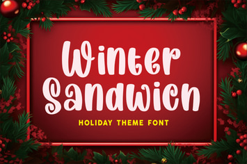 Winter Sandwich - Christmas Font