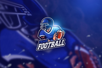 Football blue - Mascot & Esport Logo