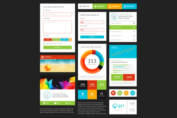 infographics element with Vector GUI Template