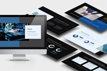 Ireza : Blue Color Tone Pitch Deck Powerpoint