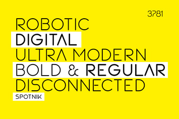 SPOTNIK - Ultra Modern Space Font