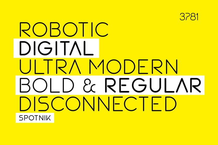 SPOTNIK - Ultra Modern Space Font