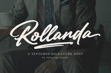 Rollanda - Textured Signature Font