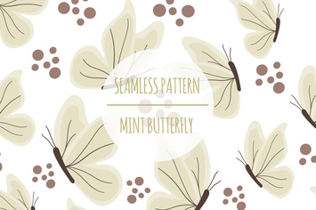Mint Butterfly – Seamless Pattern