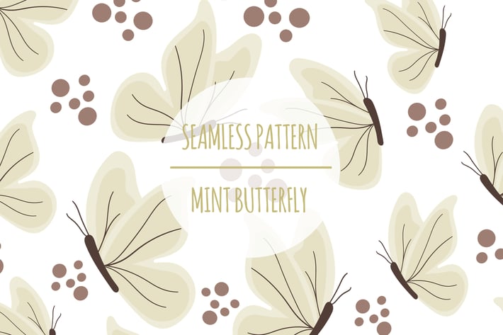 Mint Butterfly – Seamless Pattern
