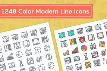 Color Modern Line Icons