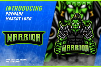Orc Spartan Gladiator - Mascot Esport Logo Templat