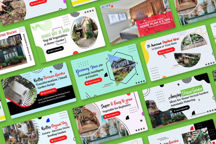 Home Garden YouTube Thumbnails