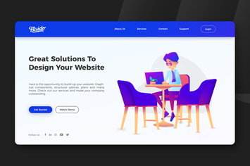 Modern Hero Header Design Template