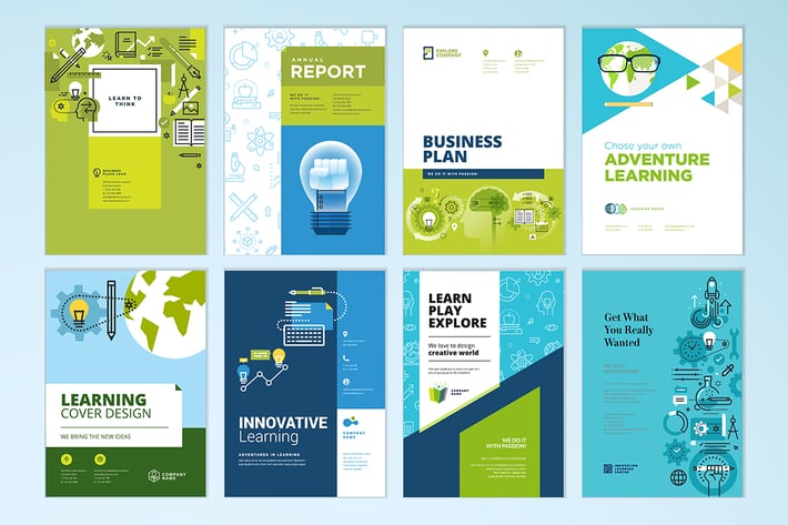 Brochure cover design and flyer layout templates 