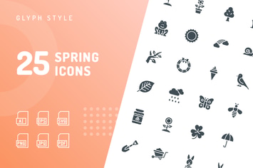 Spring Glyph Icons