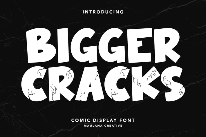 Bigger Cracks Sans Serif Decotive Font