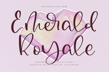 Emerald Royale Handwritten Script Font