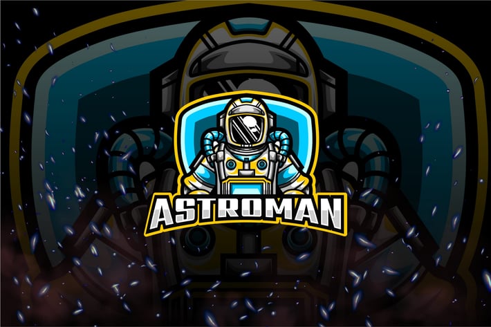 Astroman E-Sport and Sport Logo Template
