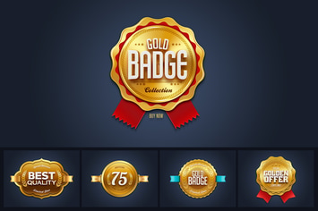Gold Sale Badges