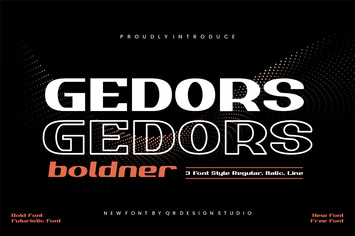 Gedors Boldner - Futuristic Font