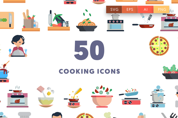 50 Cooking Icons